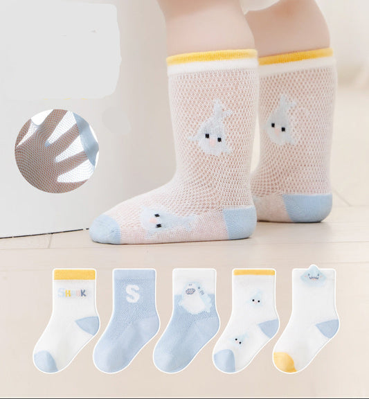 Cartoon Baby Socks Lightweight Breathable Cotton Toddler Socks