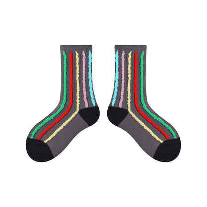 Kids Plush Polka Dot Mid Calf Socks Breathable