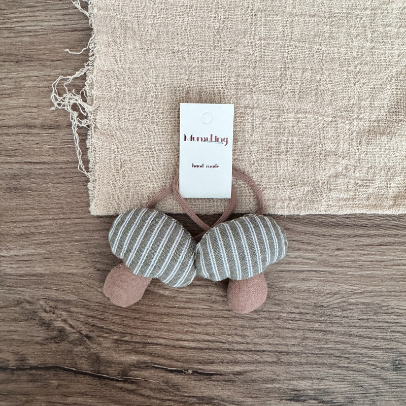 Cute Fabric Mushroom Hair Ties for Kids