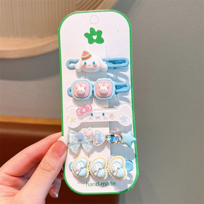 Cute Cartoon Dopamine Hair Clips for Girls - Princess Series Hair Accessories