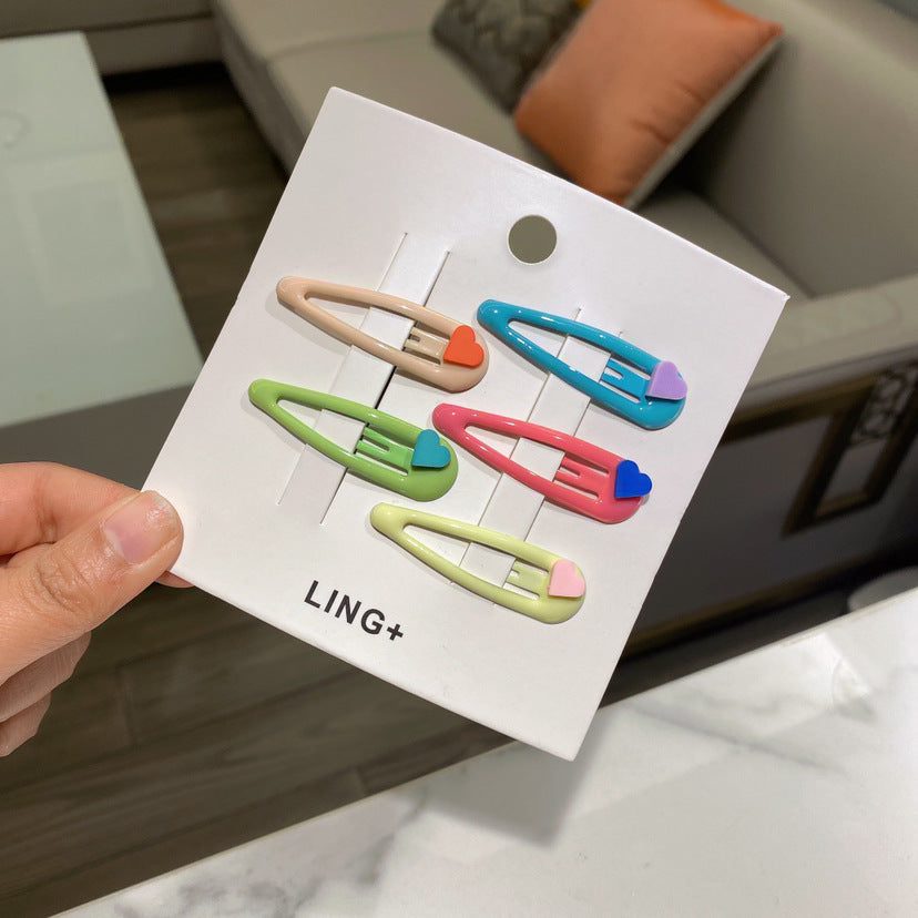 Colorful Oil Drip Hair Clips for Kids