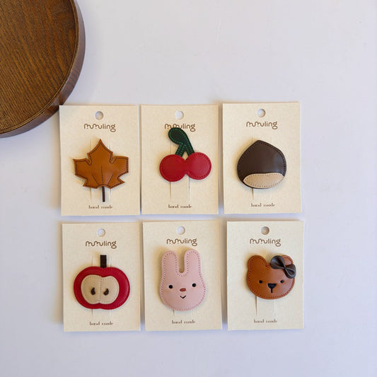 Funny Animal Hair Clips Cute Bunny Bear BB Clips for Girls