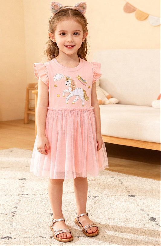 Girls' Cute Princess Tulle Dress