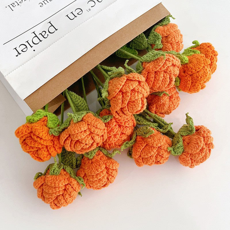 Single Stem Dried Flower Rose Tulip Bouquet Decor