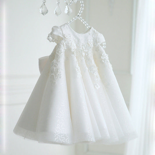 Toddler Girls' Princess Dress with Lace Bow