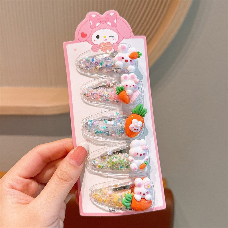 Cute Cartoon Sandbag Hair Clips for Kids