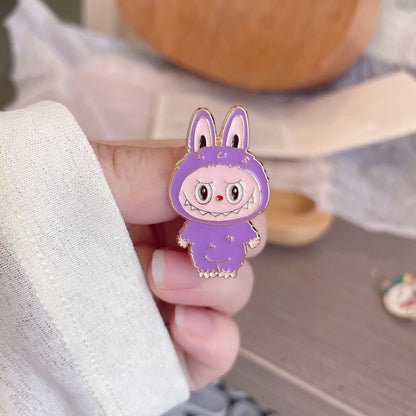 Cute Cartoon Bunny Metal Brooch Pin - Stylish Accessory for Bags and Clothing