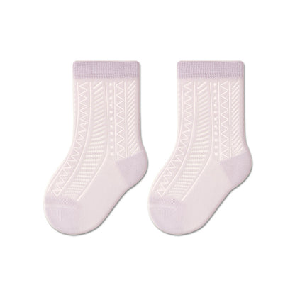 Baby Cotton Socks Breathable Mid-Calf Socks for Boys and Girls