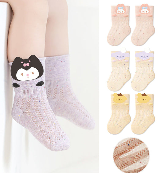 Cartoon Baby Socks Cute Breathable Cotton Socks for Kids
