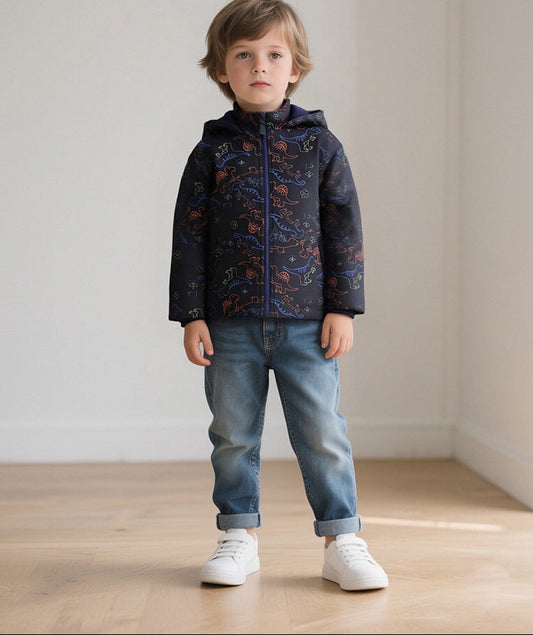 Thick Cotton Hoodie Jacket For Boys Stylish Casual Outerwear