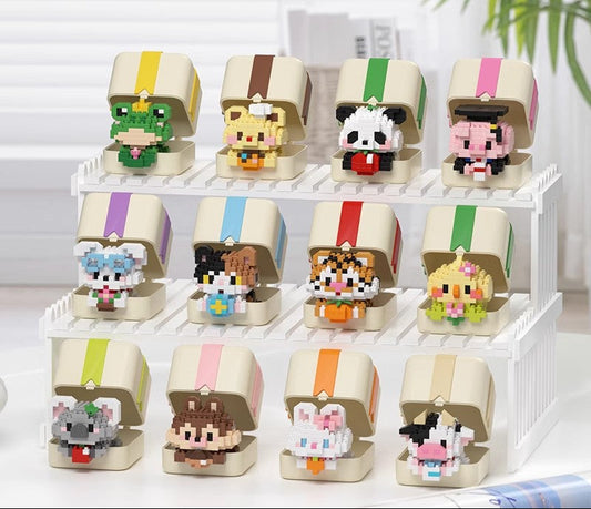 Panda & Bunny Building Blocks Set - Creative Christmas Ornaments for Kids