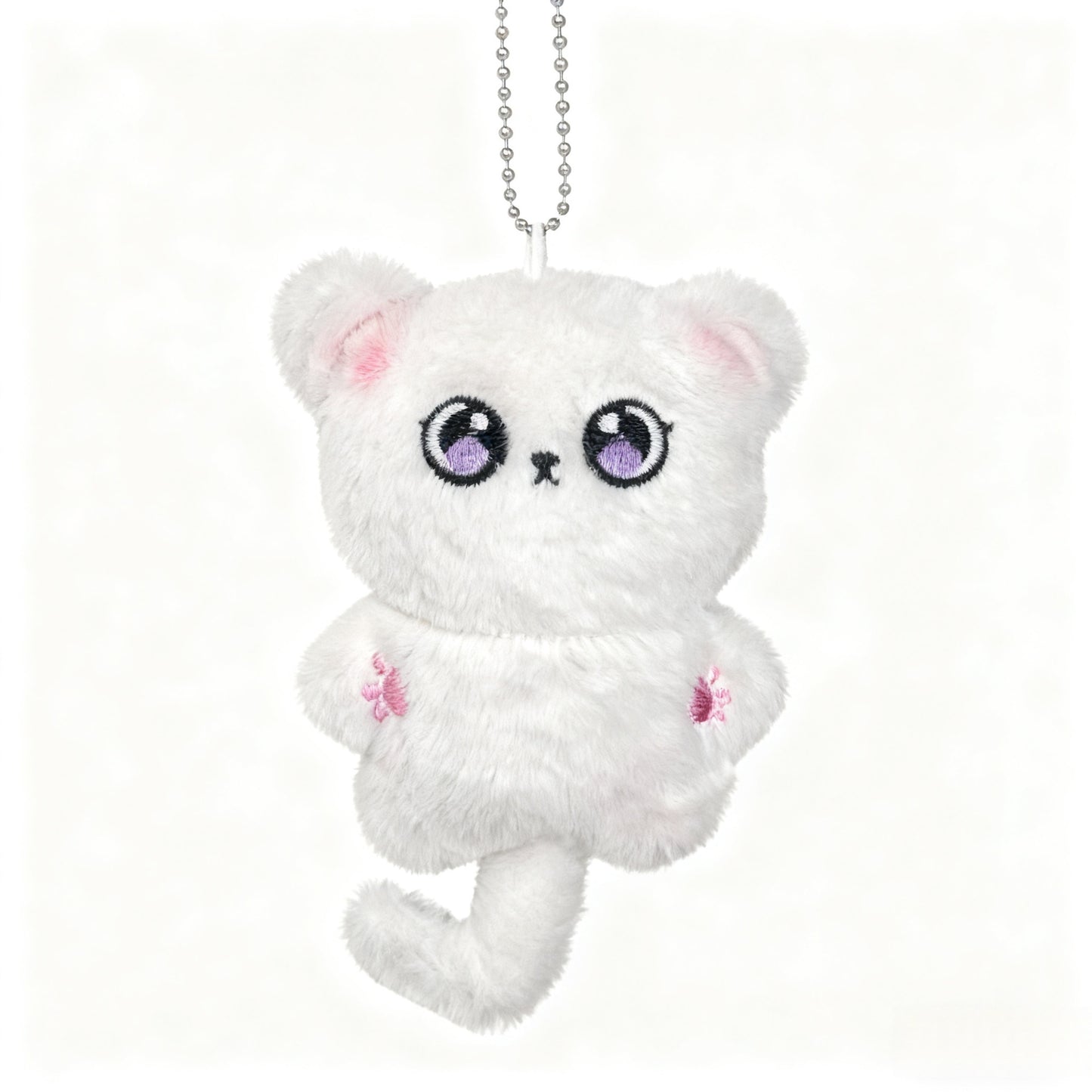 Cute Plush Siamese Cat Keychain Pendant for Bags