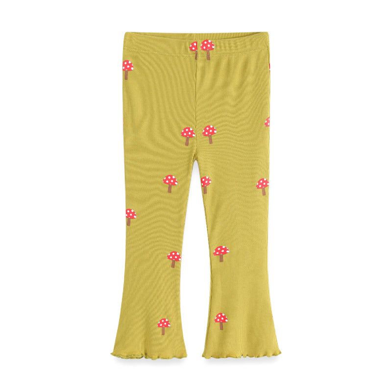 Bell Bottom Knit Leggings for Toddler Girls
