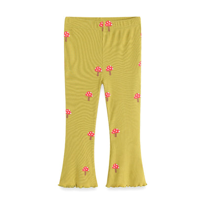Bell Bottom Knit Leggings for Toddler Girls
