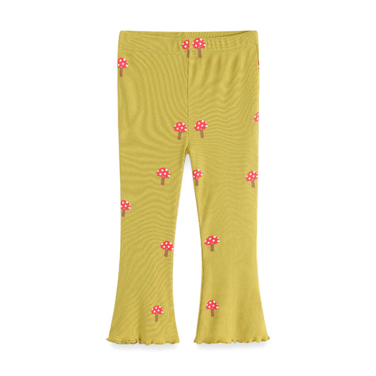 Bell Bottom Knit Leggings for Toddler Girls
