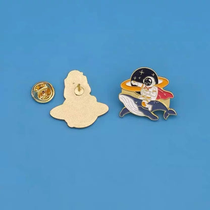 Astronaut Brooch Cute Cartoon Space Badge for Bags
