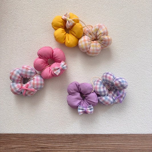 Charming Floral Cotton Hair Ties for Kids