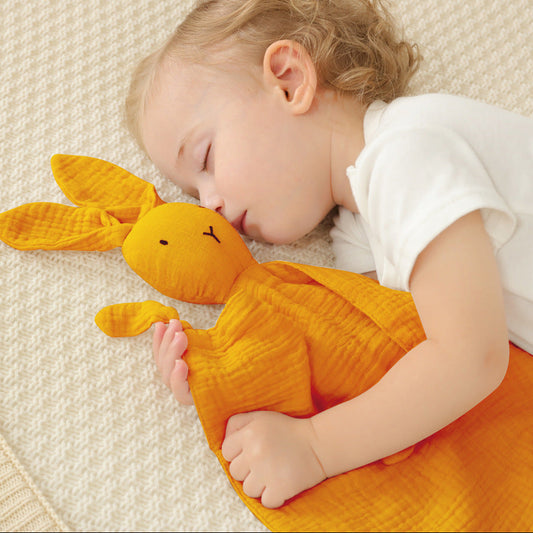 Cotton Muslin Baby Security Blanket Rabbit Comforter