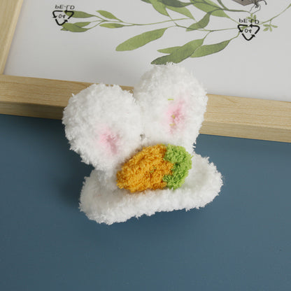 Cartoon Handmade Woven Hair Clips Adorable Kids Hair Accessories