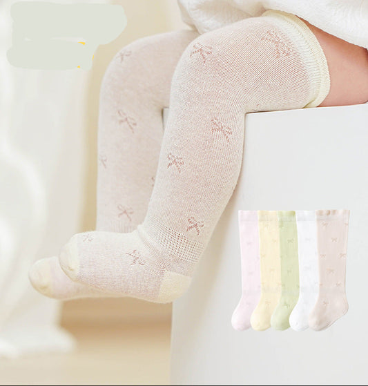 Baby Long Tube Socks Cute Cartoon Design Lightweight Cotton Socks