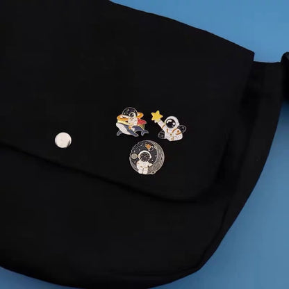 Astronaut Brooch Cute Cartoon Space Badge for Bags