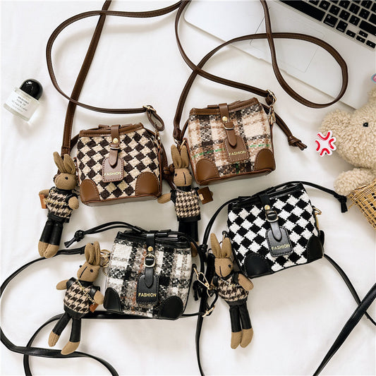 Trendy Diamond Pattern Tote Bag for Kids