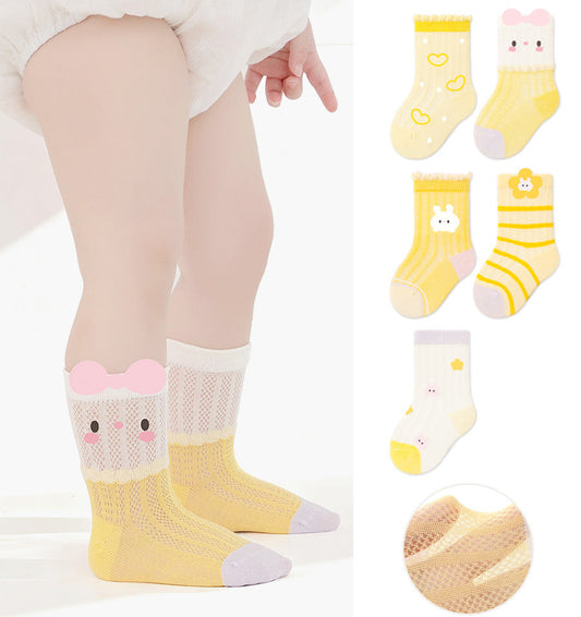 Cartoon Baby Socks - Breathable Cotton Infant Socks for Boys and Girls