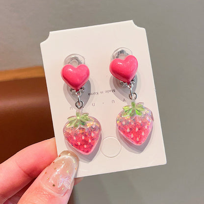 Cute Cartoon Bear Clip-On Earrings for Kids