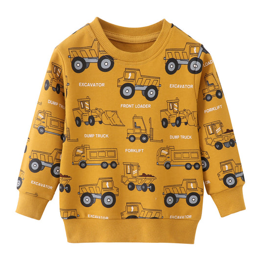 Children's Cartoon Cotton Long Sleeve Sweatshirt