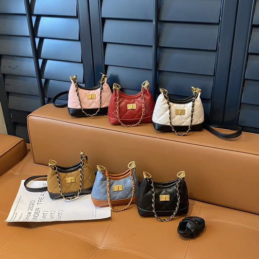Trendy Mini Quilted Crossbody Bag for Kids