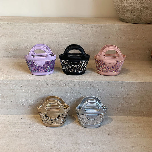 Mini Sequin Shoulder Bag for Kids Stylish Casual Everyday Use