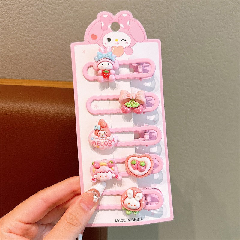 Cute Cartoon Dopamine Hair Clips for Girls - Princess Series Hair Accessories