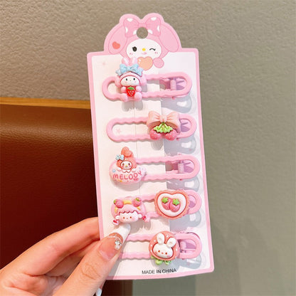 Cute Cartoon Dopamine Hair Clips for Girls - Princess Series Hair Accessories