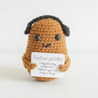 Handmade Positive Energy Potato Plush Toy with Quirky Expressions