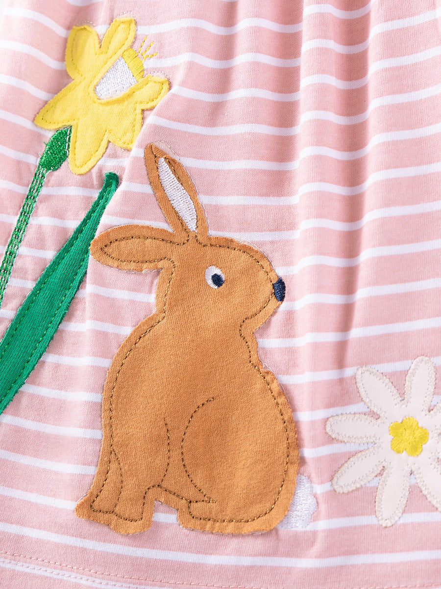 Cartoon Long Sleeve Kids Dress