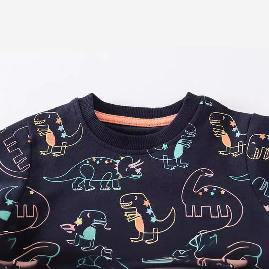 Cartoon Pattern Cotton Sweatshirt for Boys