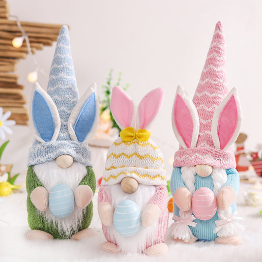 Easter Gnome Plush Toy Collection - Soft Fabric for Festive Decor