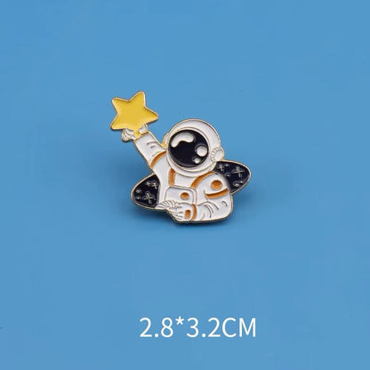 Astronaut Brooch Cute Cartoon Space Badge for Bags