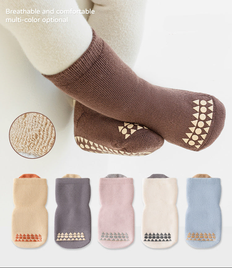 Baby Floor Socks Non-Slip Mid-Calf Socks for Boys and Girls