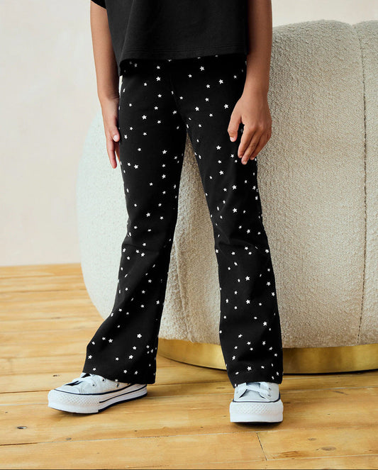 Trendy Girls Wide-Leg Cotton Pants