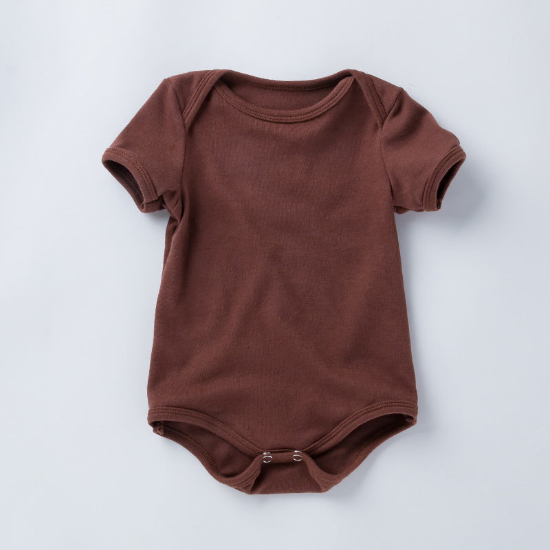 Breathable Cotton Short Sleeve Bodysuit for Infants