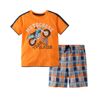 Cute Cartoon Sports Two-Piece Set for Boys