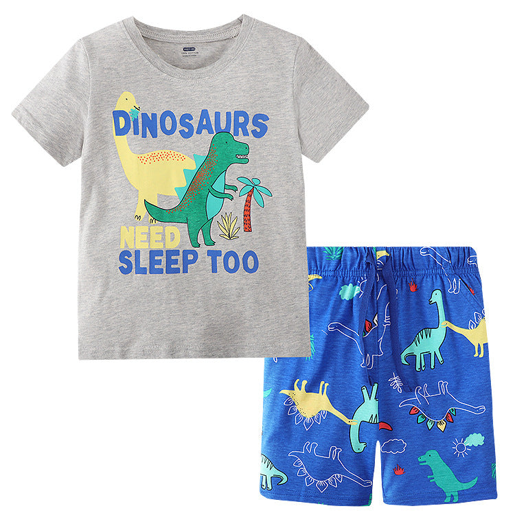 Cute Cartoon Sports Two-Piece Set for Boys