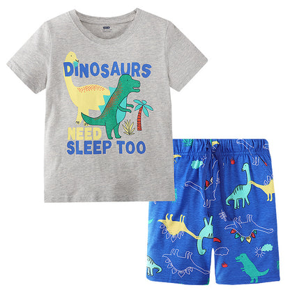 Cute Cartoon Sports Two-Piece Set for Boys
