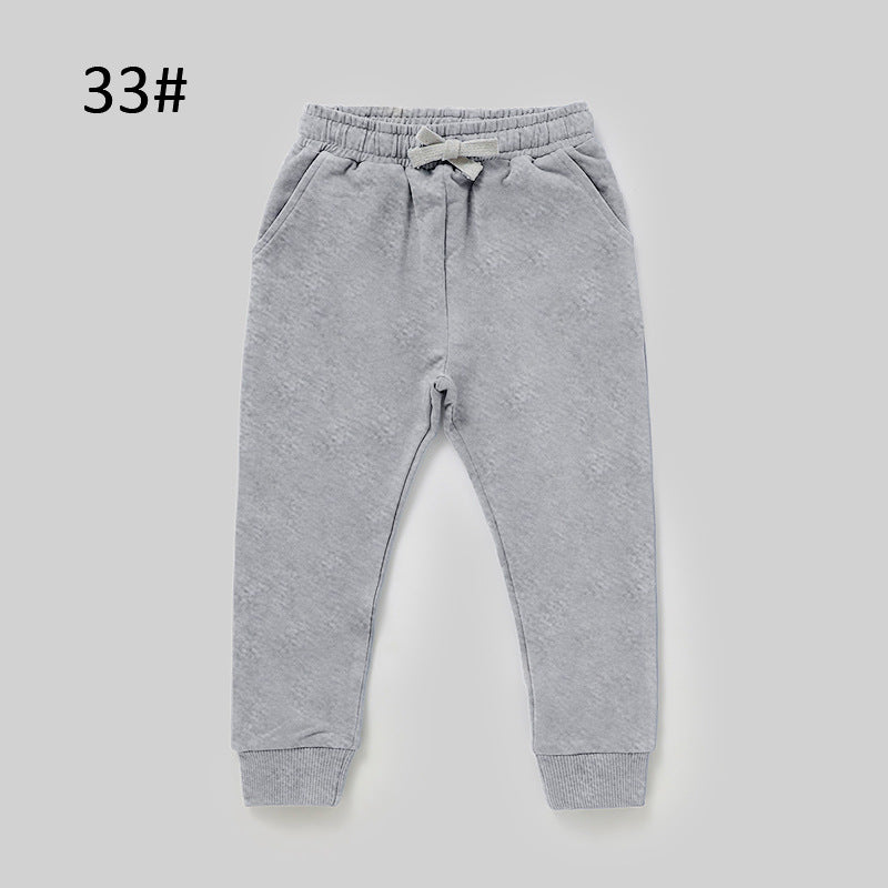 Children's Solid Color Casual Pants Comfortable All-Season Style