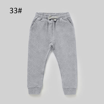 Children's Solid Color Casual Pants Comfortable All-Season Style