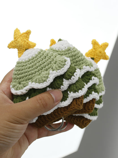 Sweet Christmas Tree Handmade Keychain Pouch