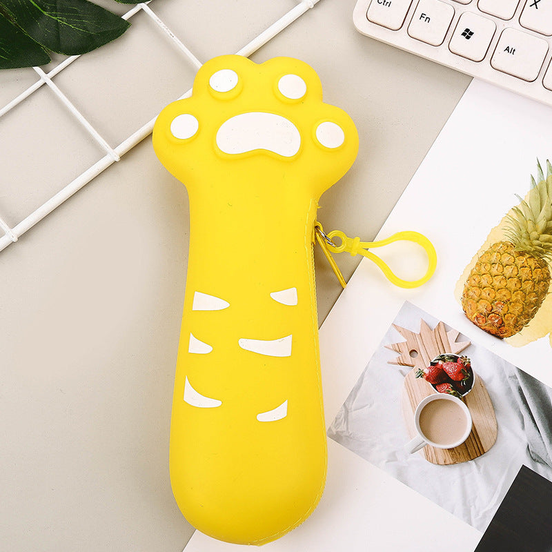 Silicone Cat Paw Pencil Case Cute School Gift