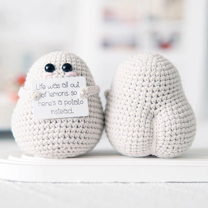 Handmade Positive Energy Potato Plush Toy with Quirky Expressions
