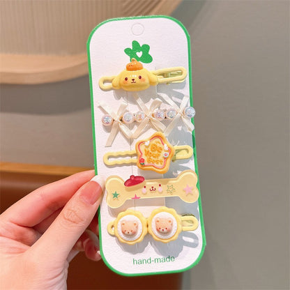 Cute Cartoon Dopamine Hair Clips for Girls - Princess Series Hair Accessories